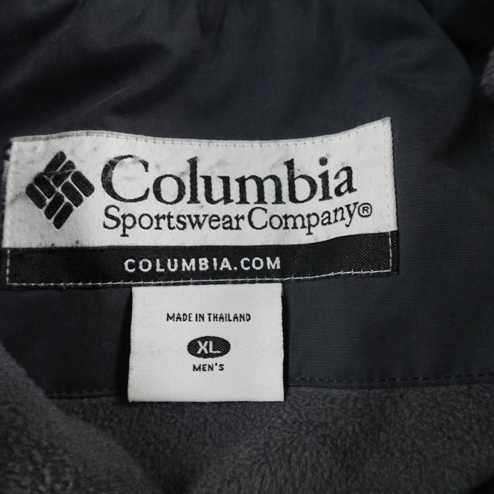 VTG Columbia Jacket Mens XL Brown Fleece Lined Windbreaker Bomber Zip Coat Hike - Picture 8 of 15